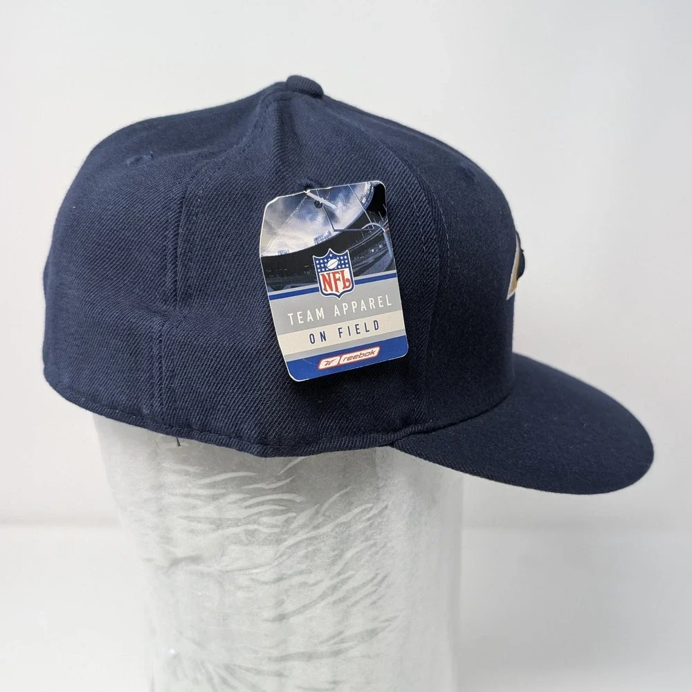 Reebok NWT LA Rams Fitted Hat Size 8 Flat Brim NFL 100% Wool Men's